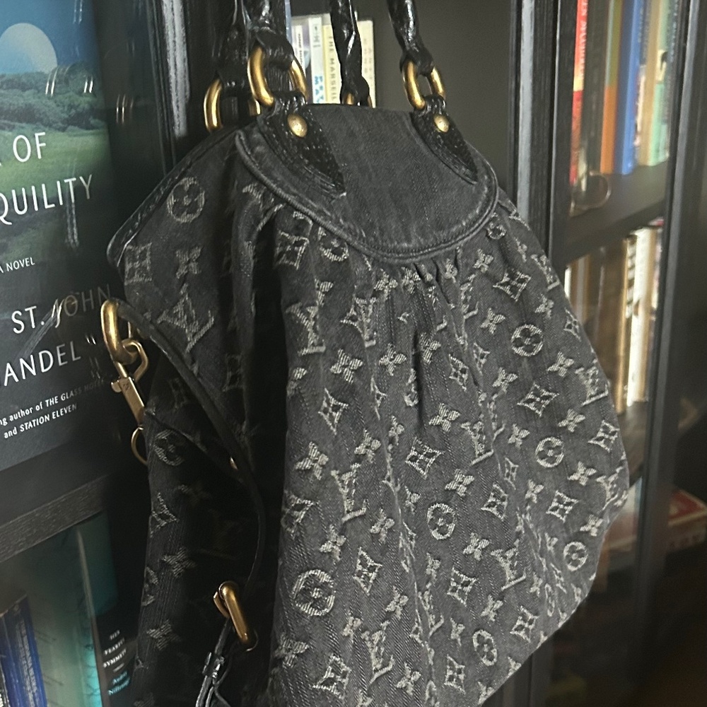 Louis Vuitton Washed Denim Cabby GM - Black
